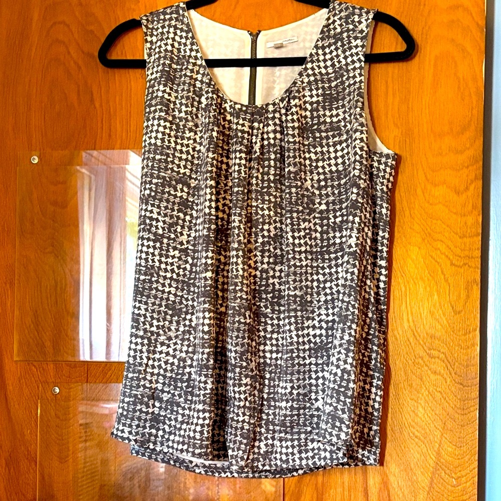 Halogen Nordstrom Womenโs Abstract Houndstooth Sleeveless Blouse